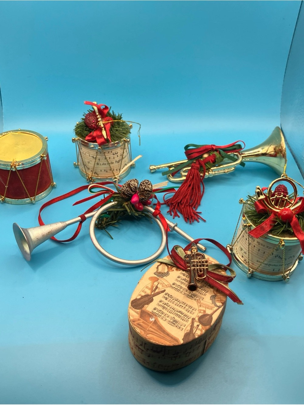 musical instruments ornaments Lot Of  6 vintage